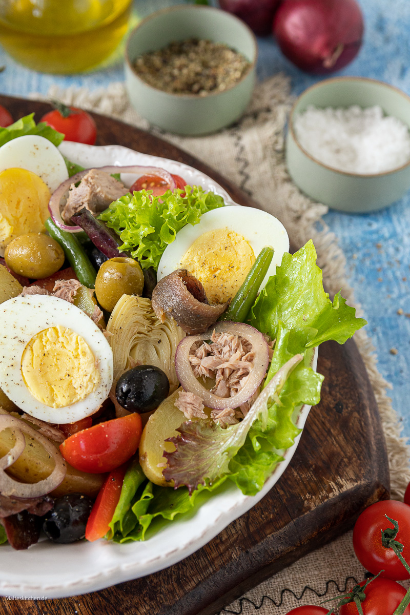 Salat Nicoise Mit Ei und Zhunfisch