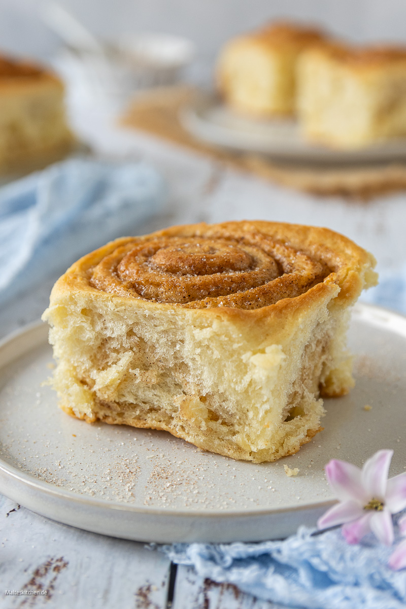 Saftige und fluffige Zimtschnecken.