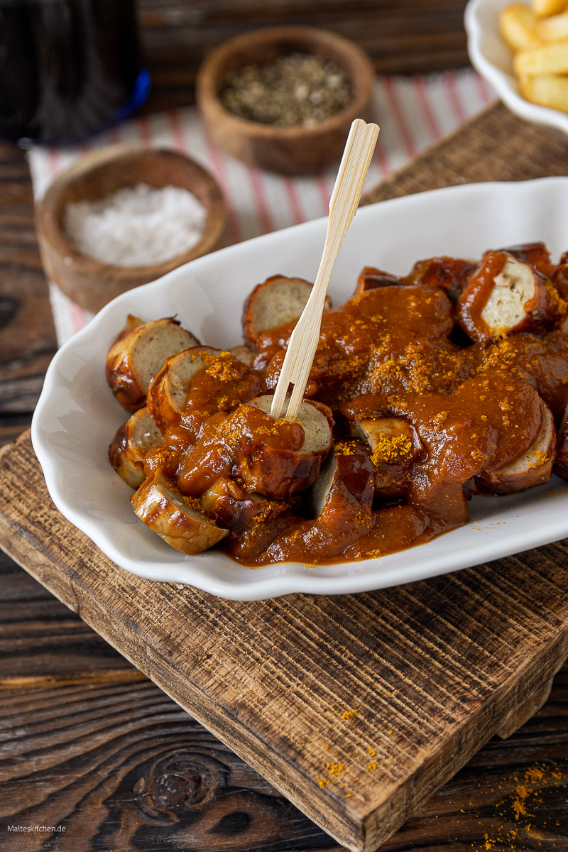 Leckere Currysauce für eine Currywurst.
