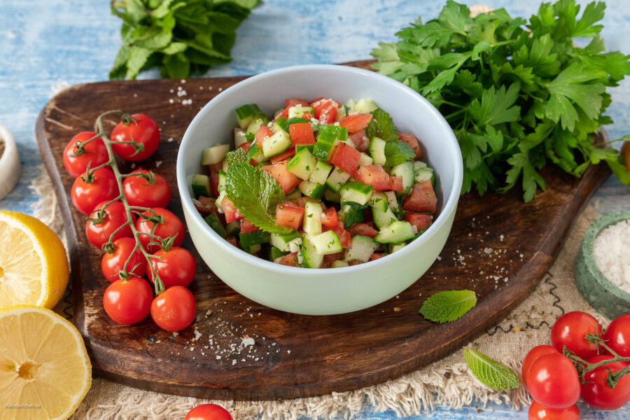 Schneller Tomaten-Gurken-Salat