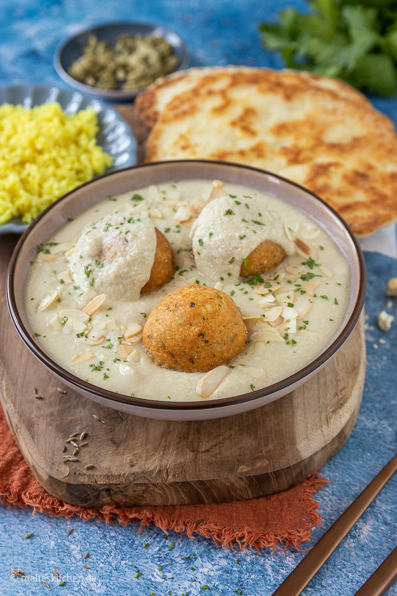 Malai Kofta mit Cashewssoße