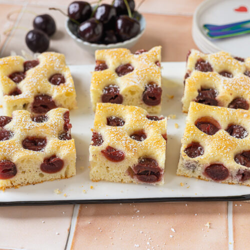 Einfacher Kirschkuchen vom Blech
