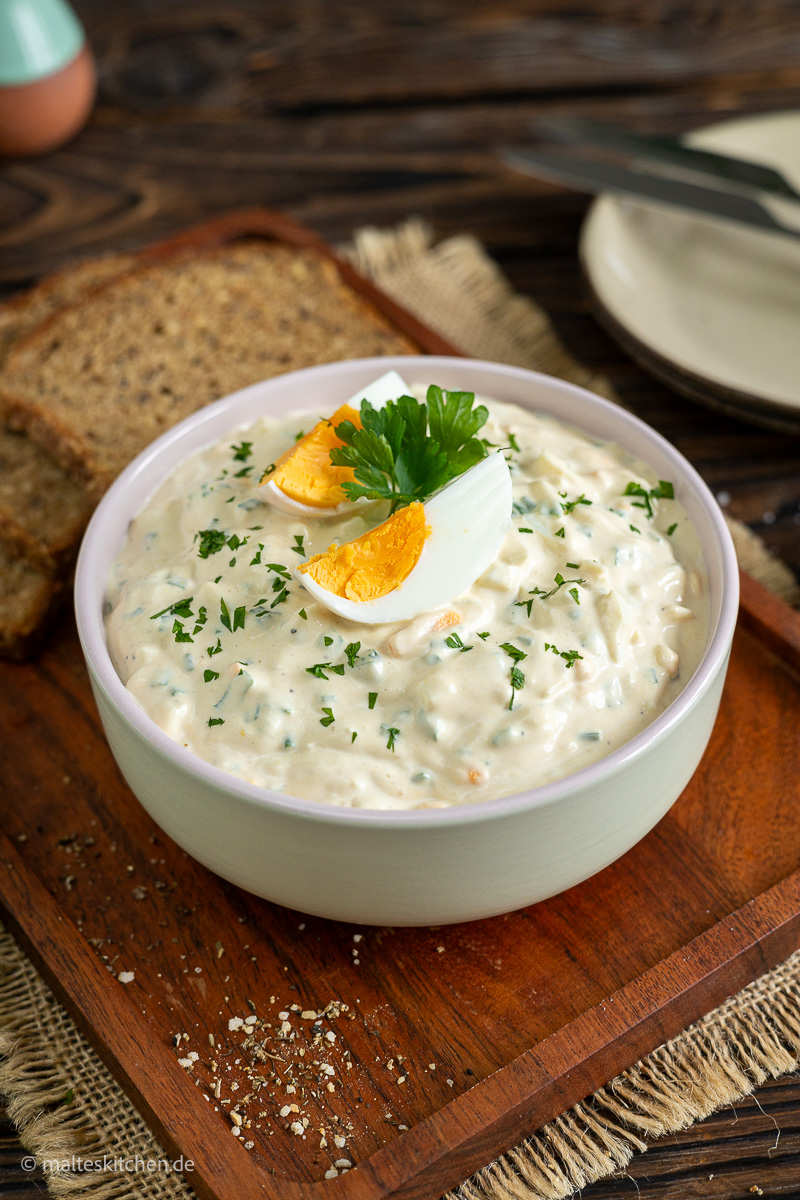 Total leckerer Eiersalat mit Mayo.