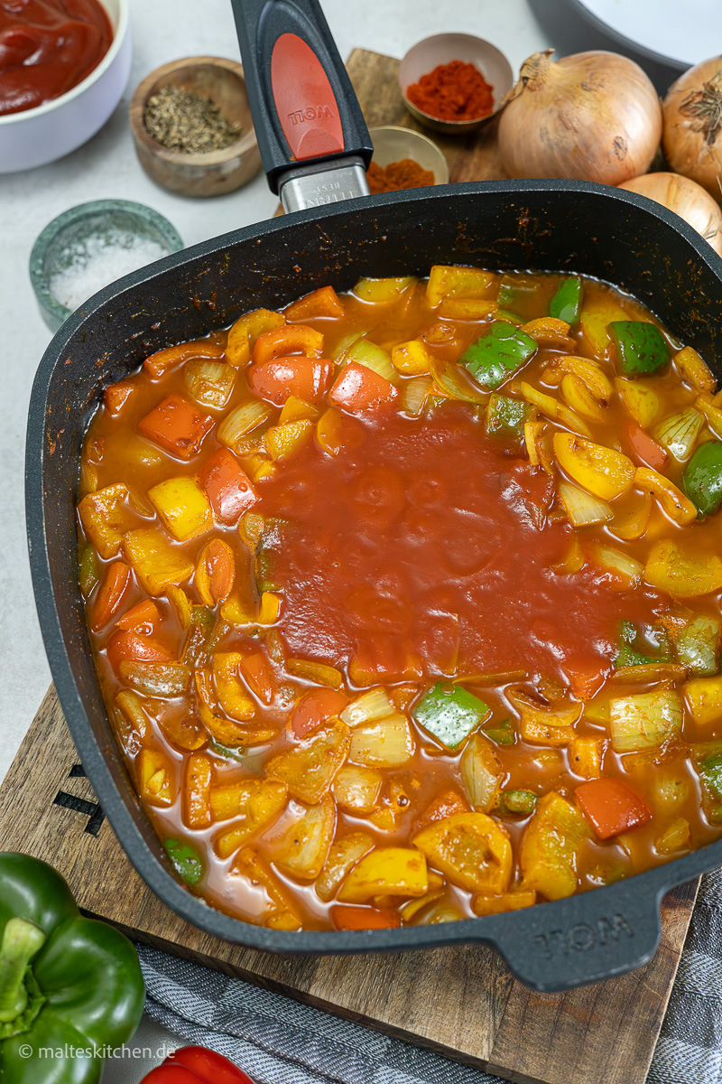 Schaschlik mit Soße