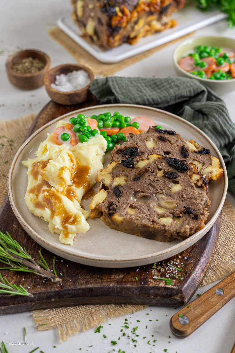Hackbraten mit Kartoffelbrei