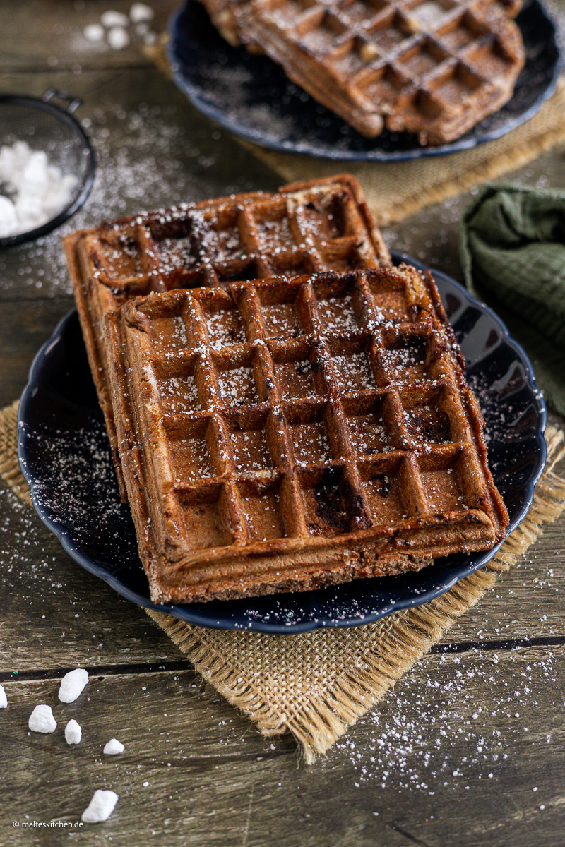 Schokoladige Brownie-Waffeln.