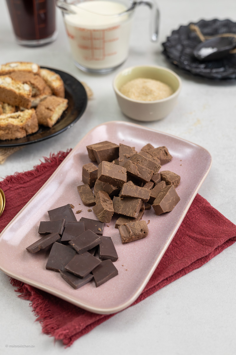 Zutaten Nougat-Mousse.