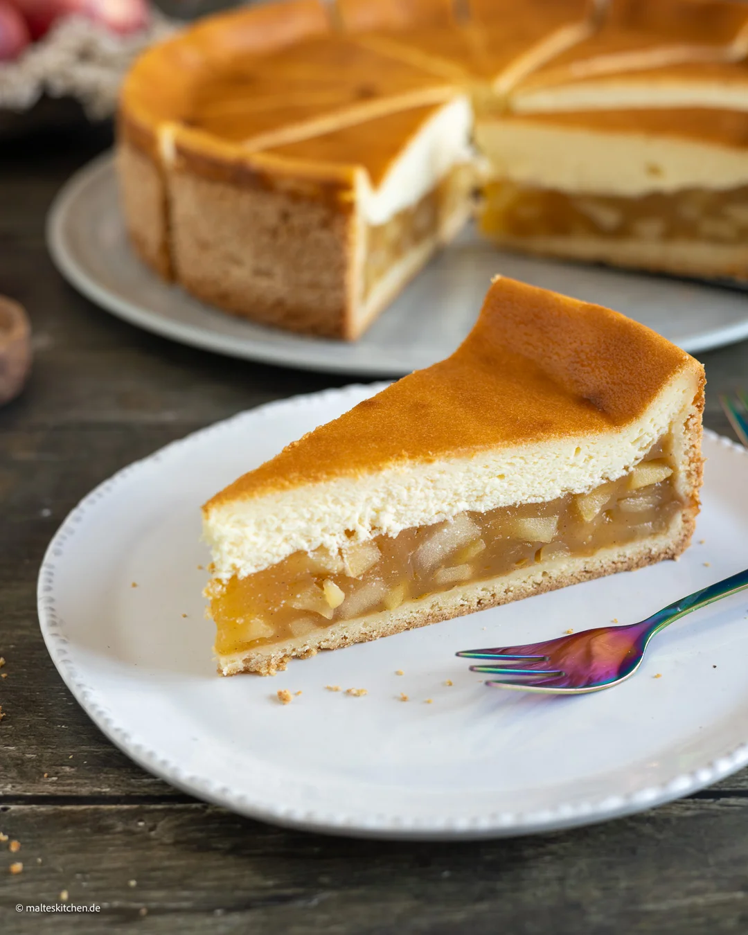 Super cremiger Apfelkuchen mit Schmand.