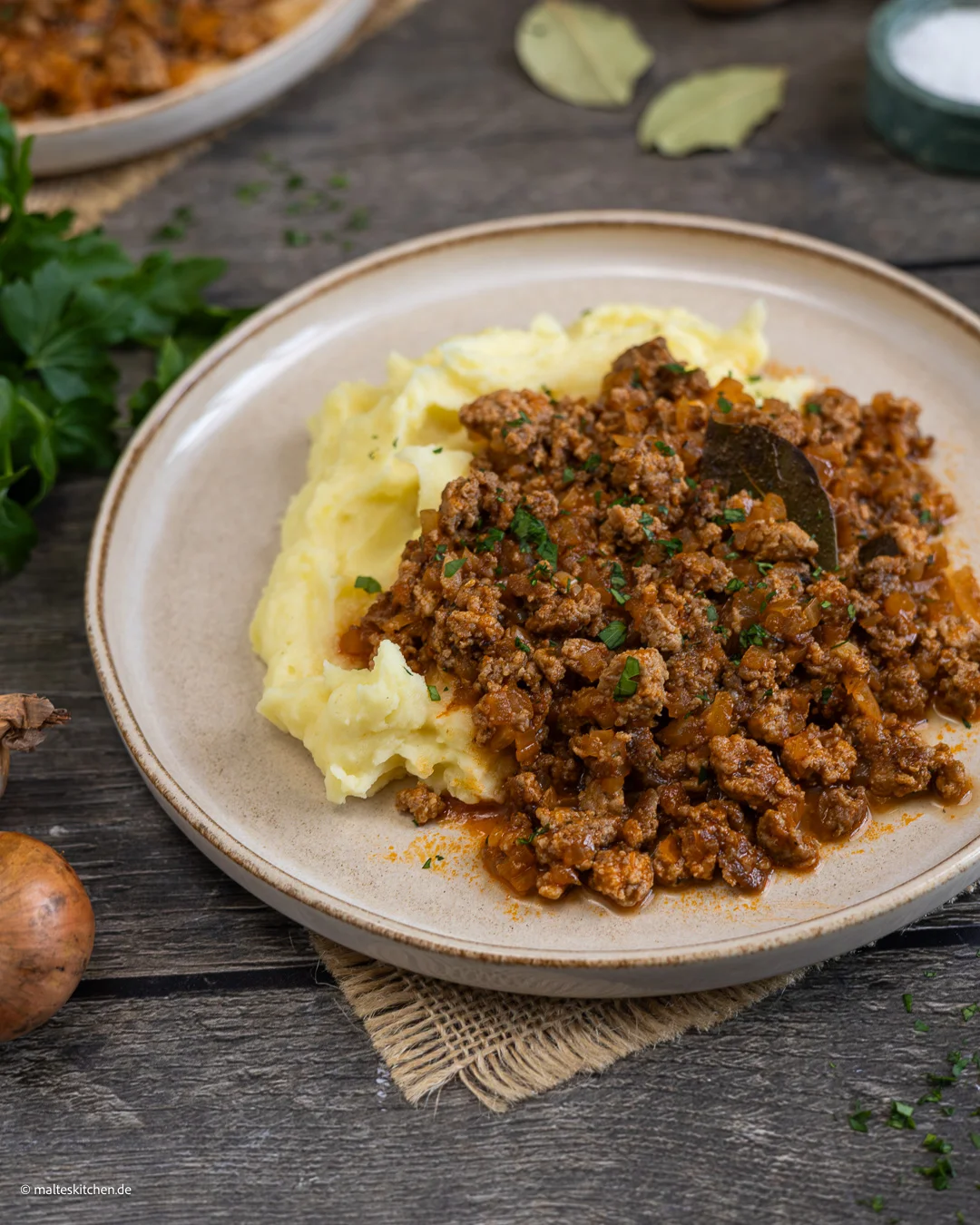 Haschee mit Kartoffelbrei