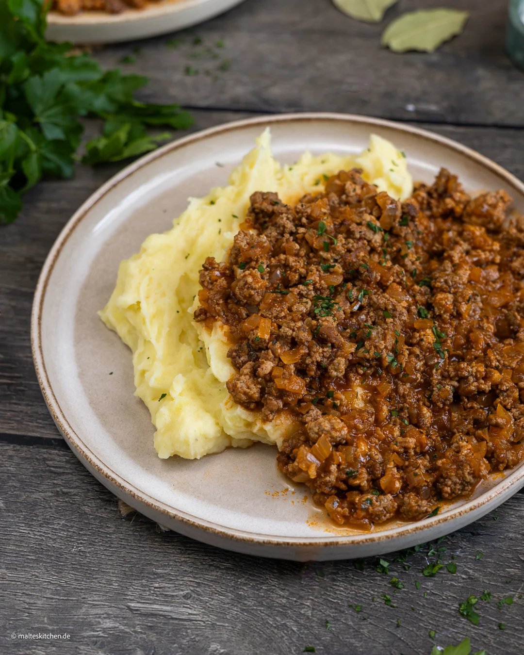 Haschee mit Kartoffelbrei