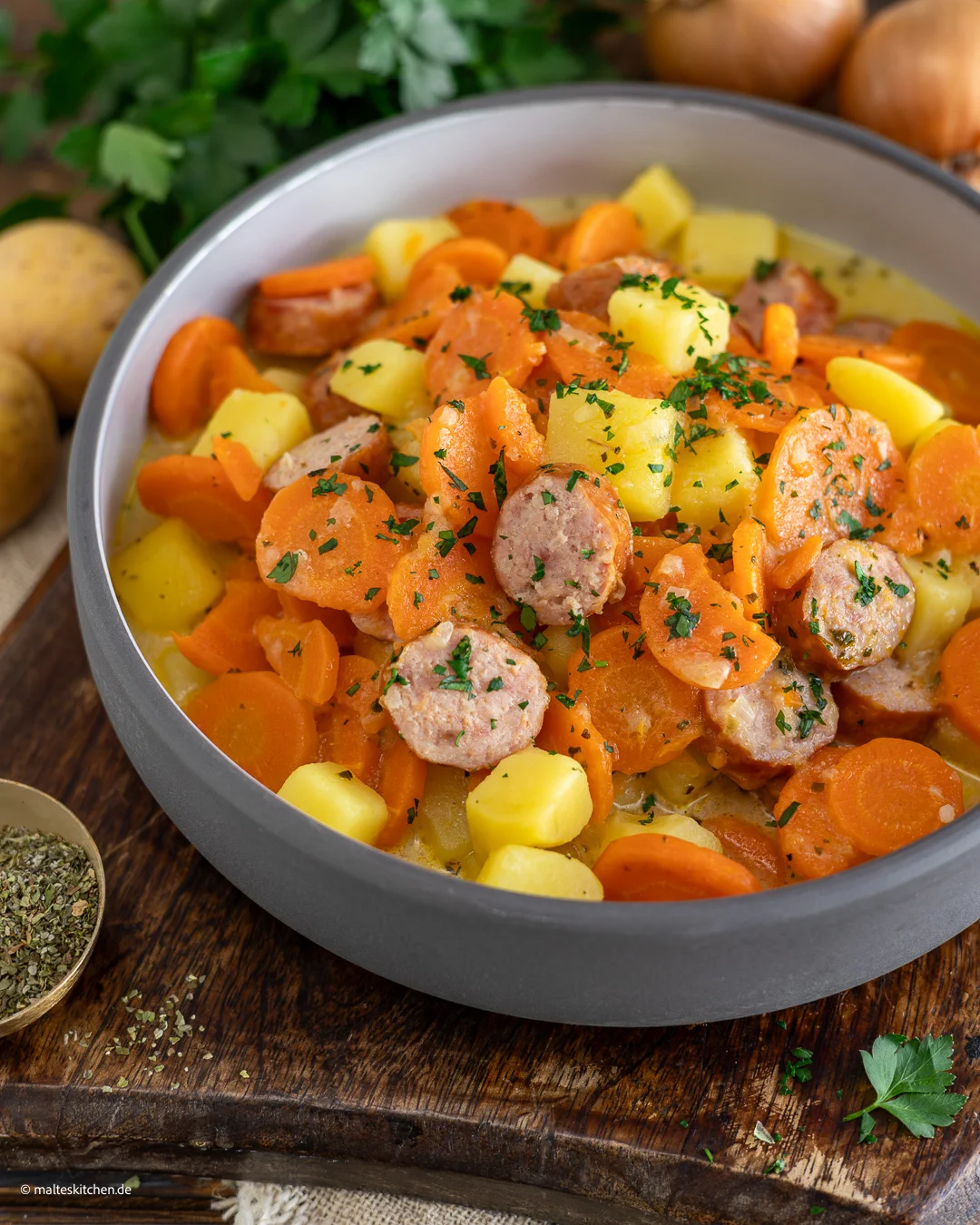 Möhreneintopf mit Kartoffeln