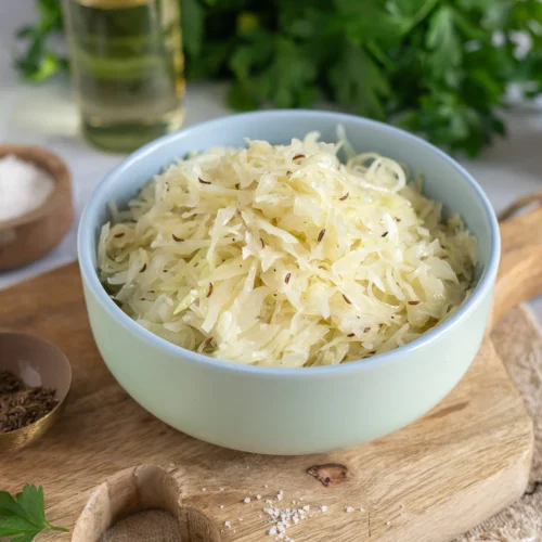 Klassischer Krautsalat aus Weißkohl