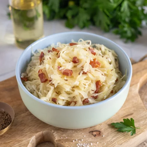Omas Krautsalat mit Speck