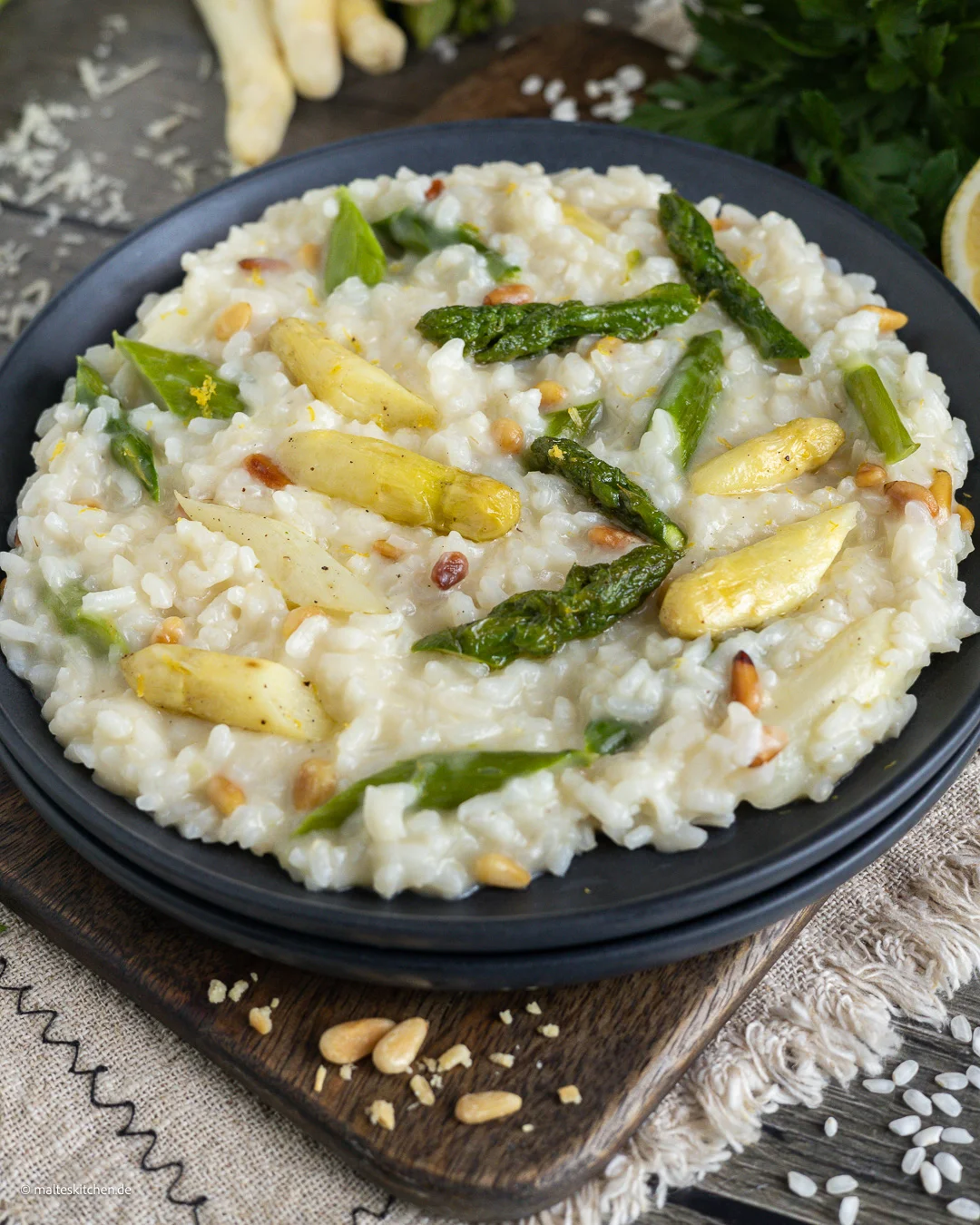 Italienisches Spargelrisotto.