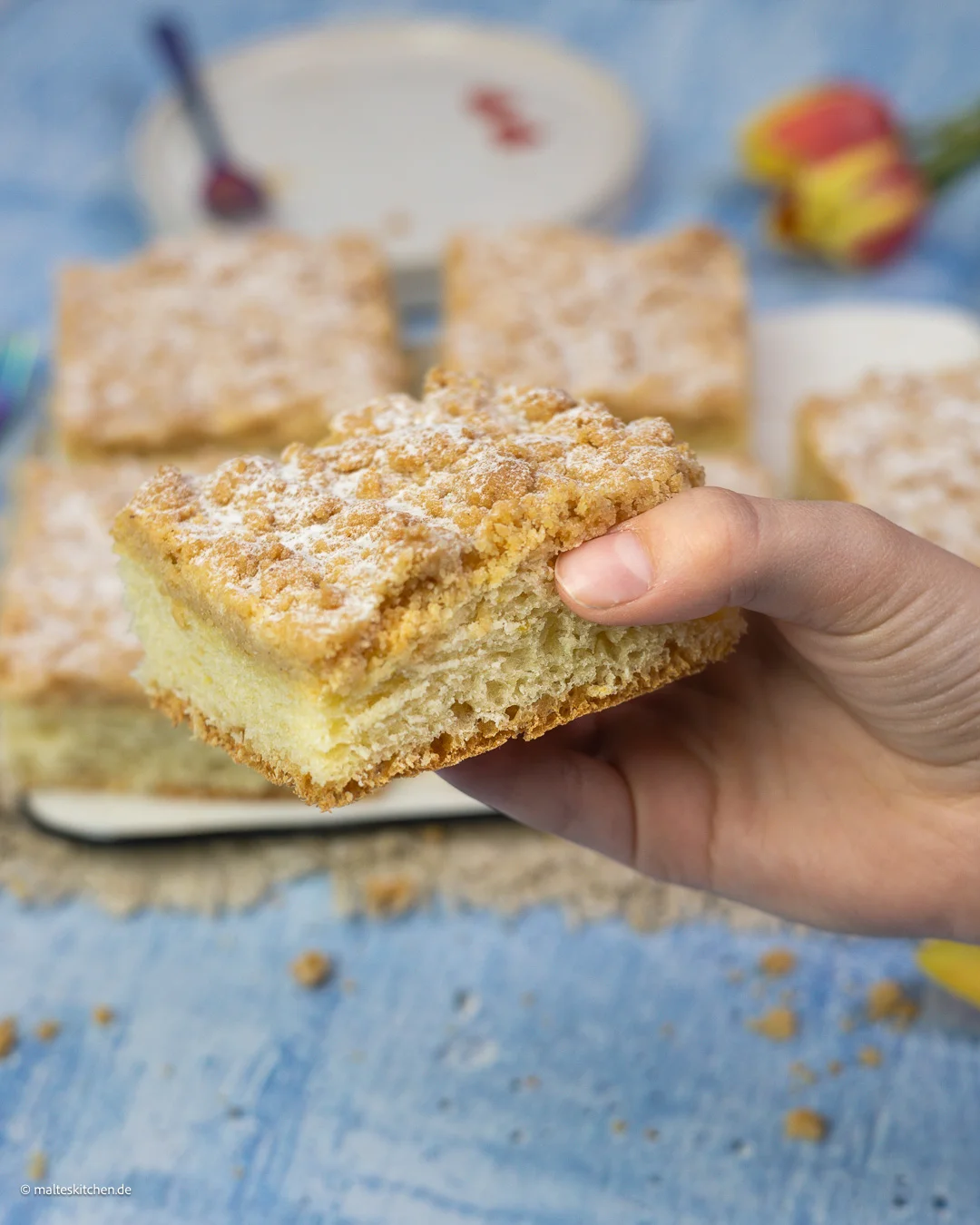 Streuselkuchen vom Blech, wie von Oma.