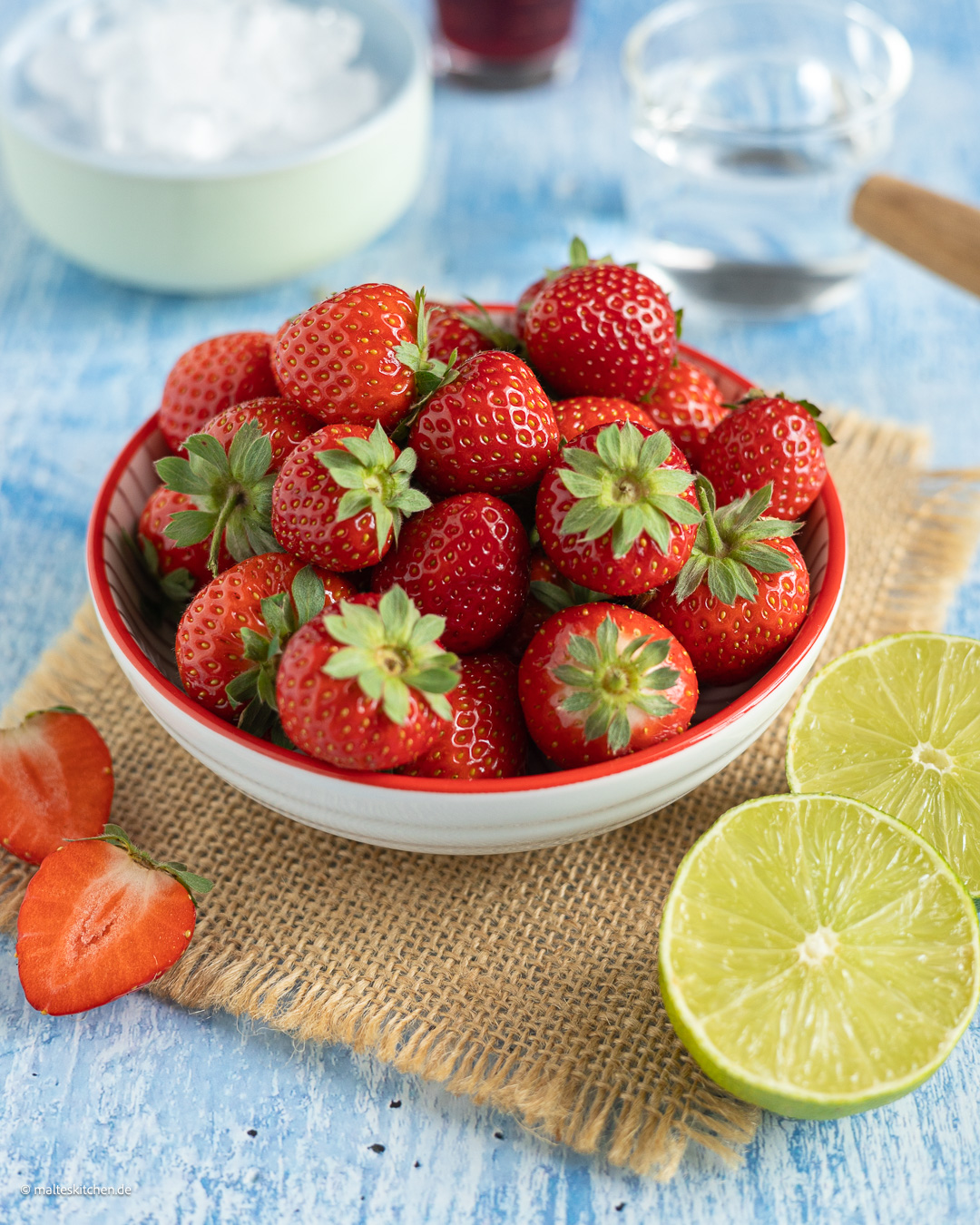 Erdbeeren für den Erdbeer-Daiquiri