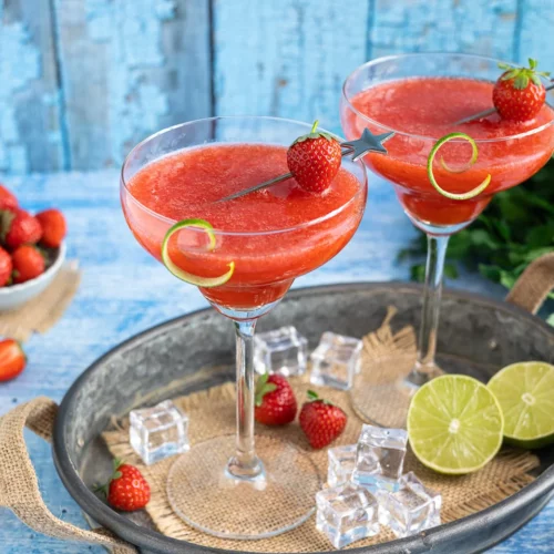 Frozen Erdbeer-Daiquiri - sommerlicher Cocktail