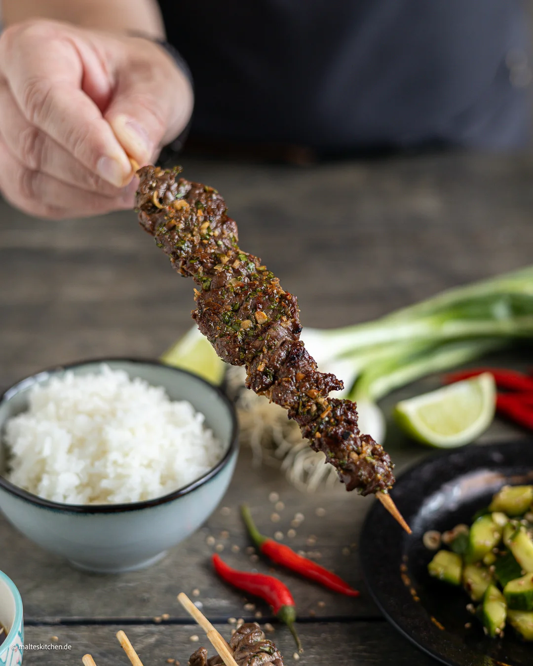 Rindfleisch-Sate.