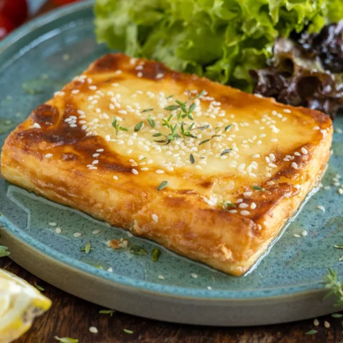 Saganaki - gebackener Feta nach griechischer Art