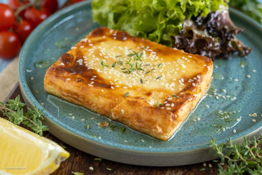 Saganaki - gebackener Feta nach griechischer Art