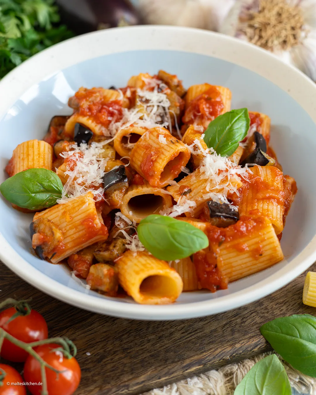 Italienische Pasta alla Norma