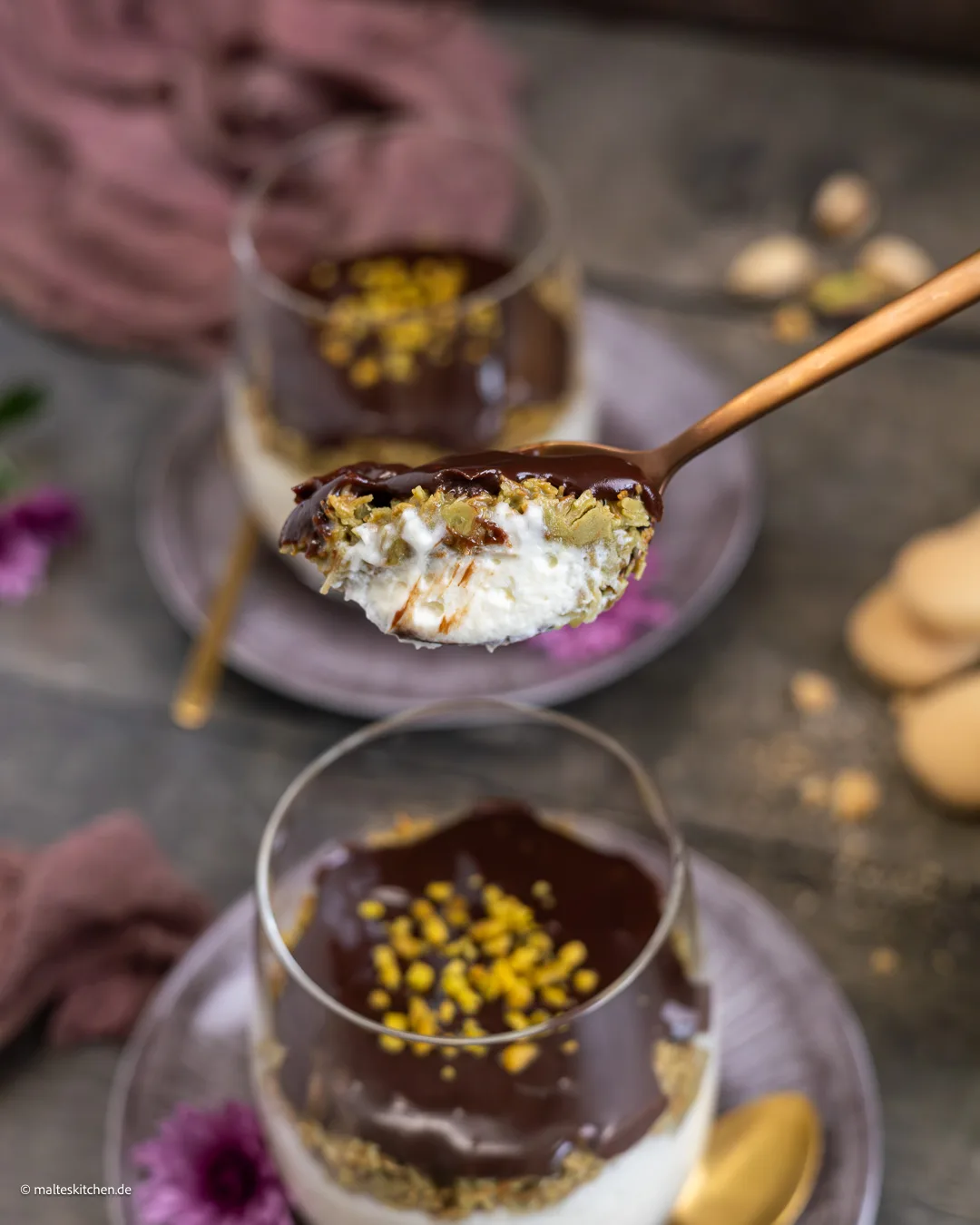 Cremiges Dessert mit Dubai Schokolade