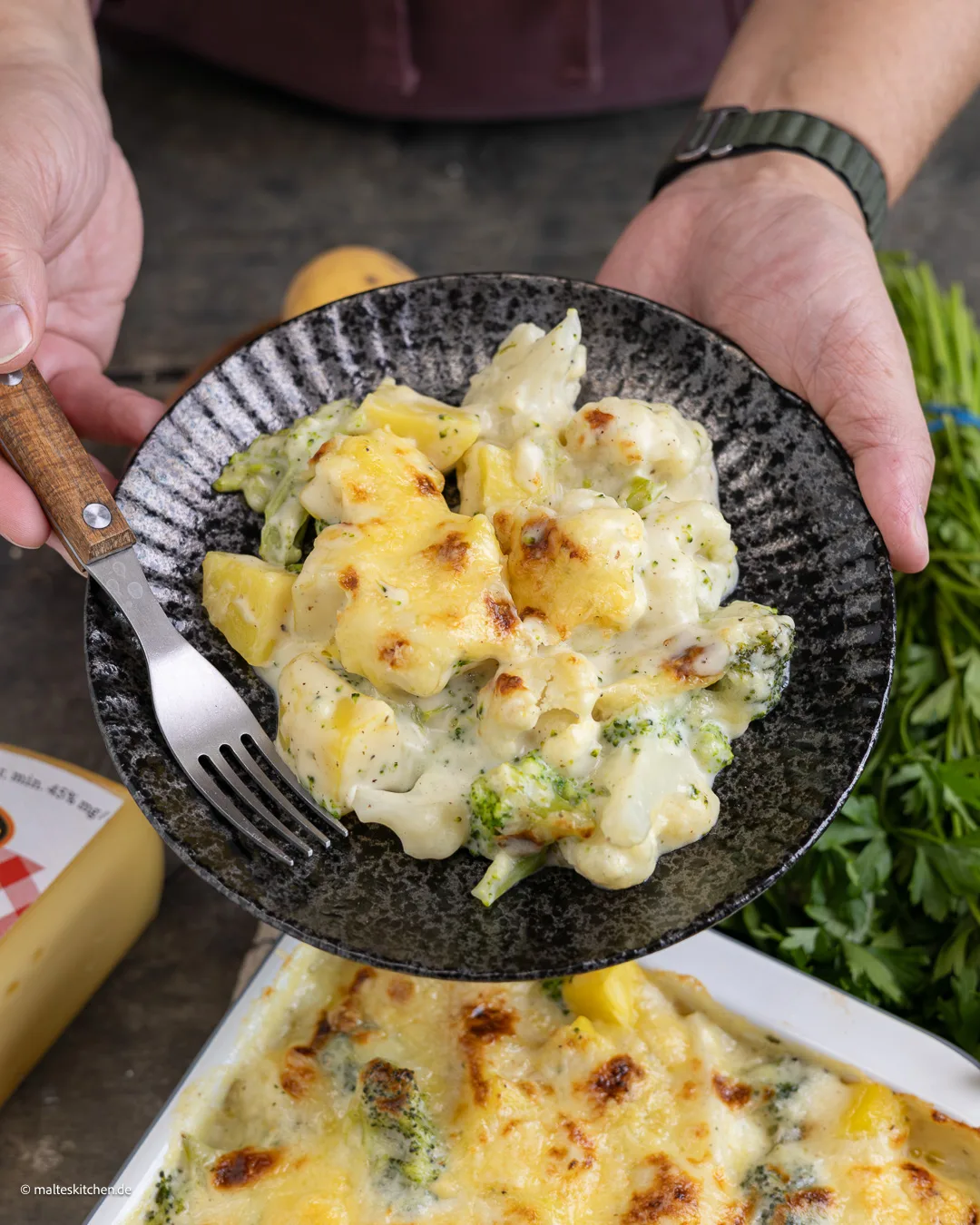 Auflauf mit Gemüse und Käse