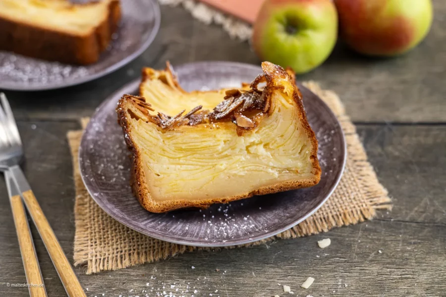 Unsichtbarer Apfelkuchen - saftig und lecker