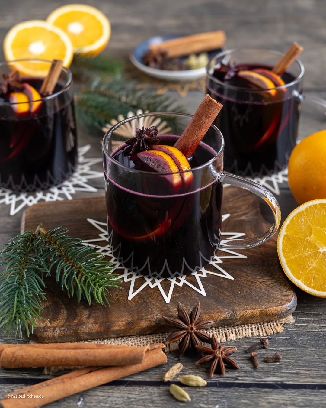 Leckerer Glühwein mit Rotwein