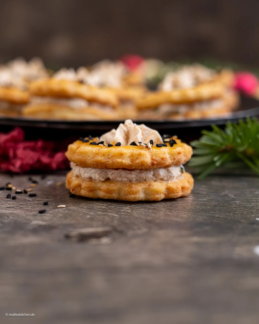 Leckere Spitzbuben Plätzchen auf herzhafte Art.
