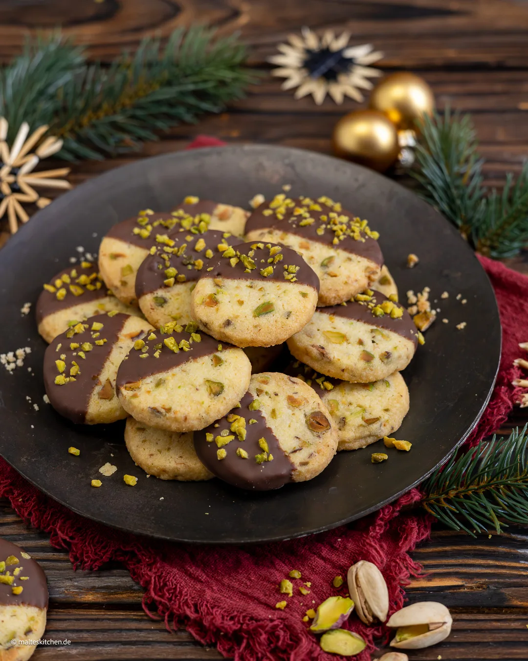 Pistazien Plätzchen für Weihnachten