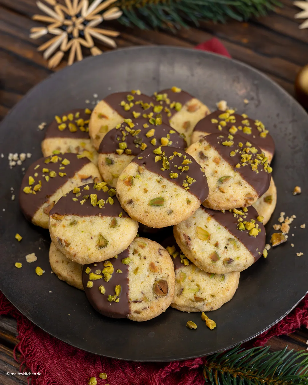 Pistazien Plätzchen für Weihnachten
