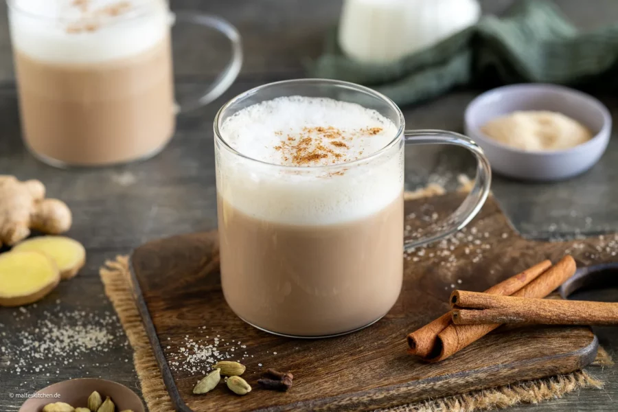 Selbstgemachter Chai Latte