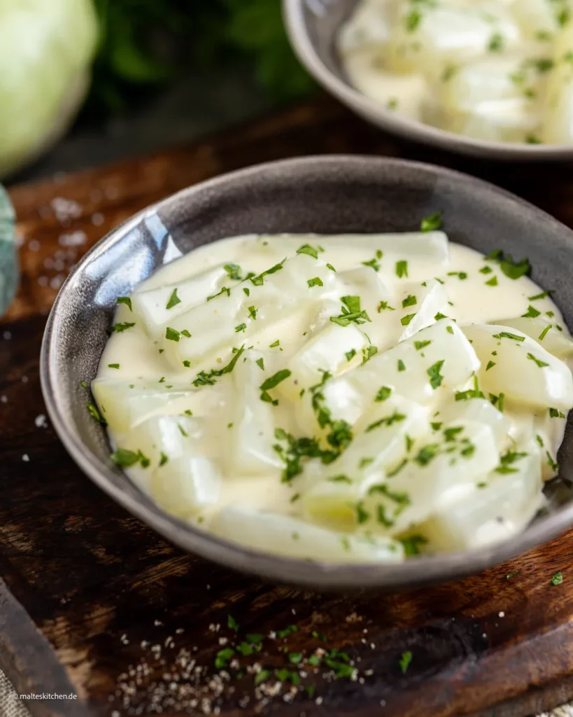Kohlrabi in Sahne