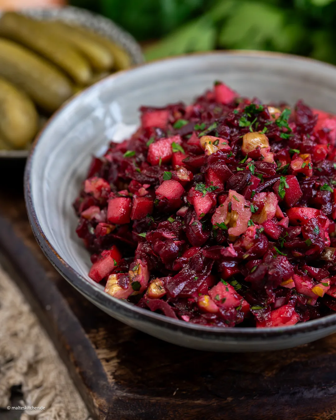 Rote-Bete-Salat mit Apfel.
