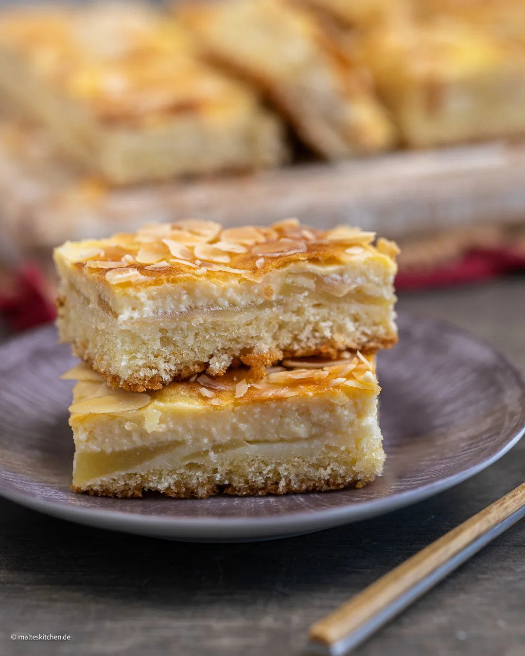 Apfelkuchen mit Marzipan