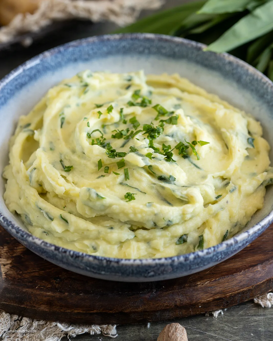 Kartoffelbrei mit Bärlauch!