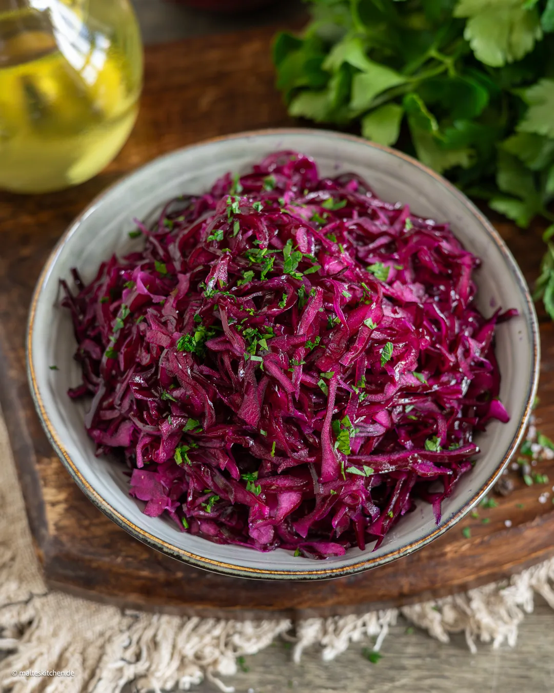 Gesunder Rotkohlsalat