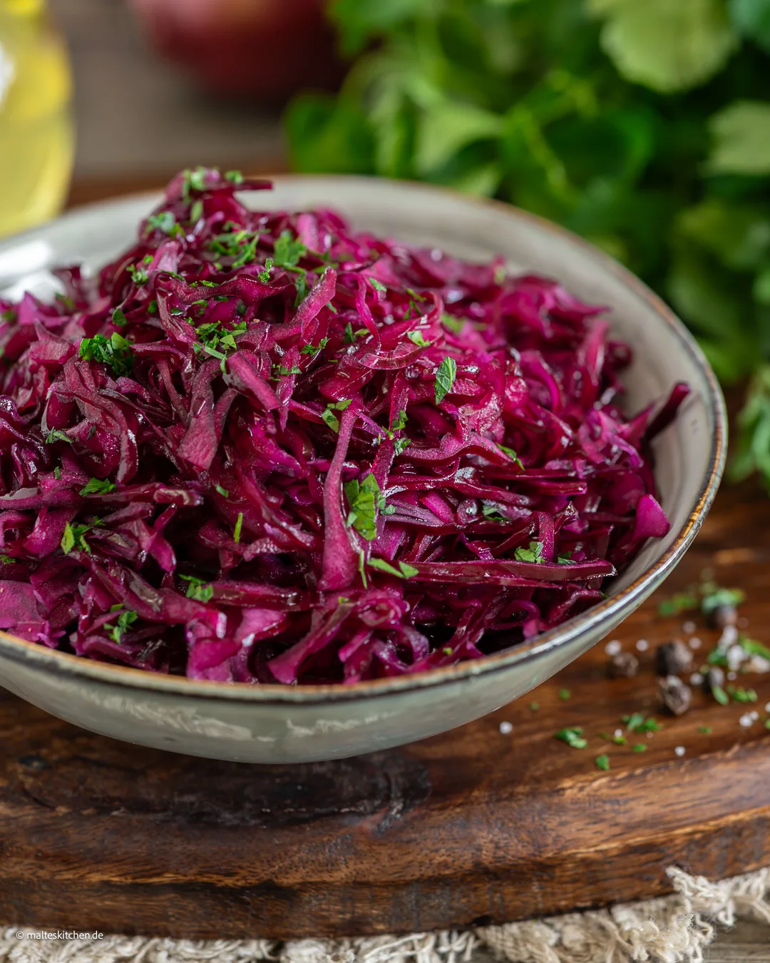 Leckerer Rotkohlsalat.