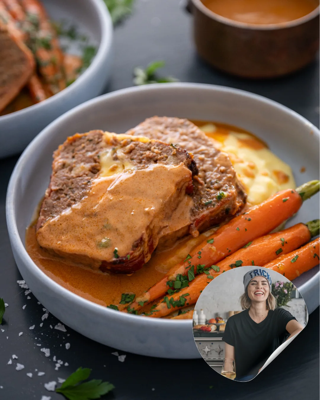 Hackbraten aus der Heißluftfritteuse.