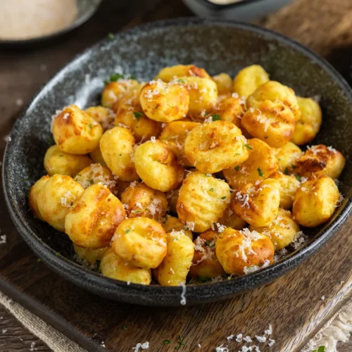 Knusprige Gnocchi aus der Heißluftfritteuse - mit Parmesan