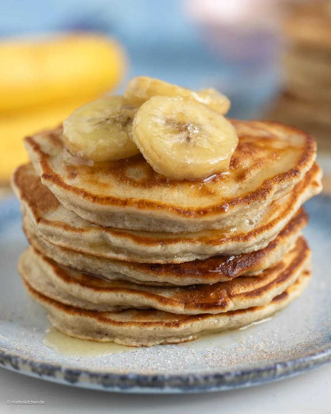 Einfache Pancakes mit Bananen!