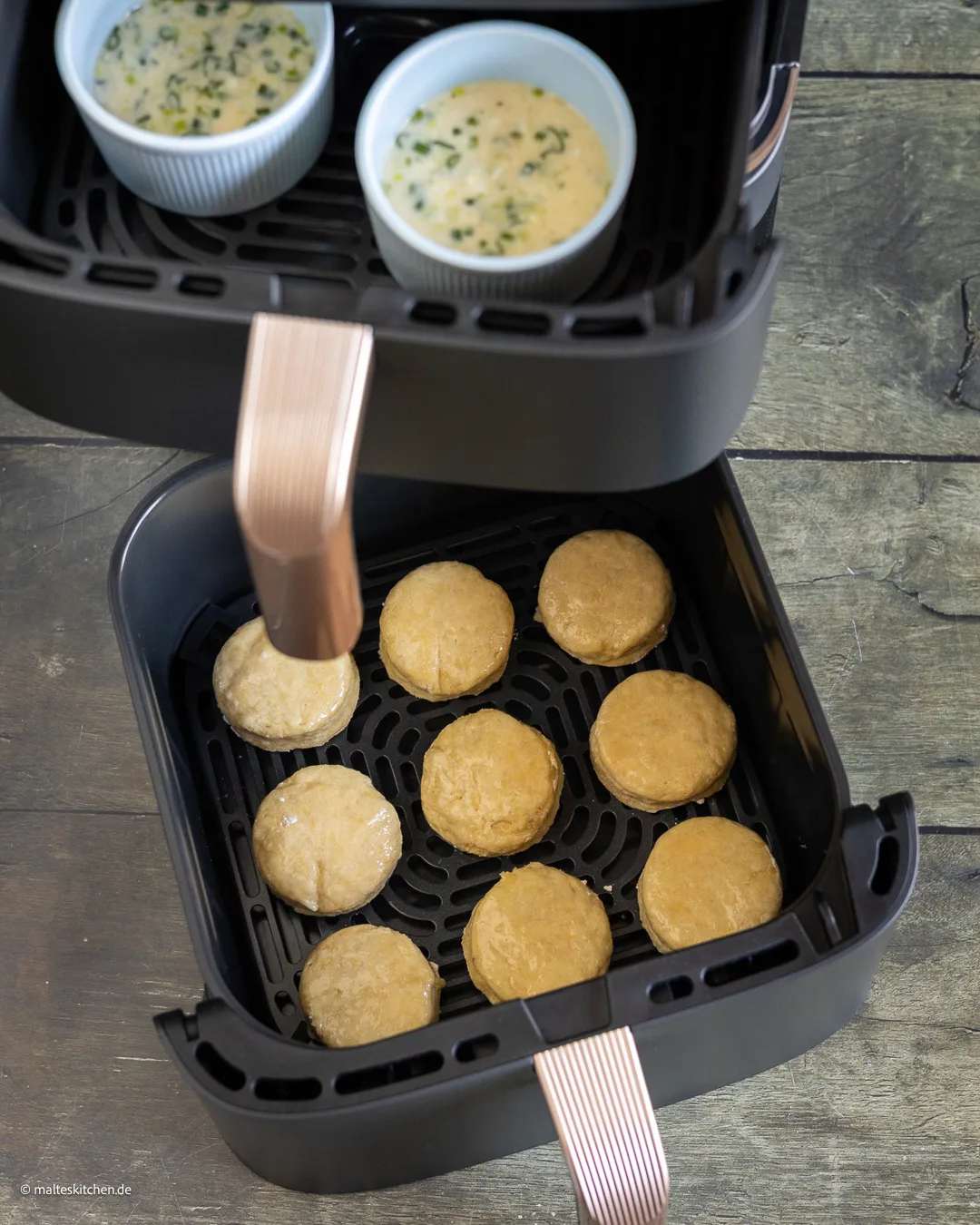 Scones im Airfryer backen.