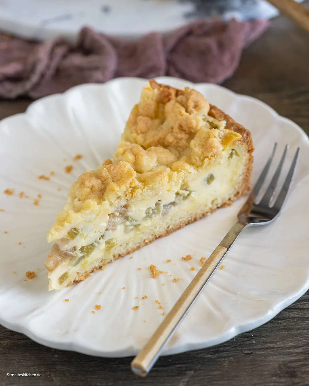 Rhabarberkuchen mit Pudding