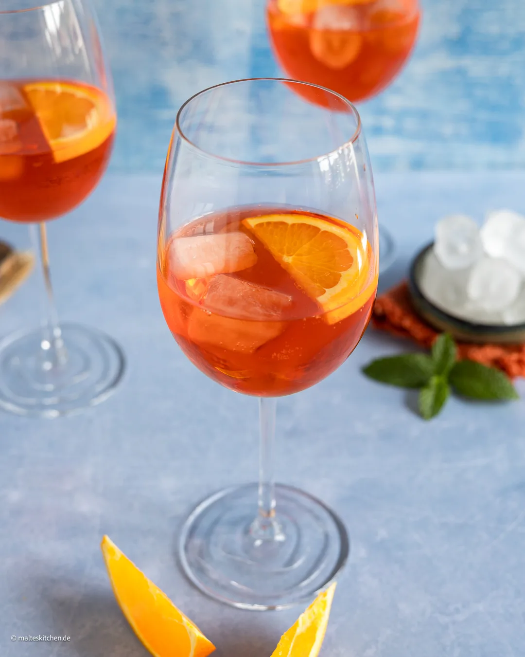 Italienischer Aperol Spritz Cocktail