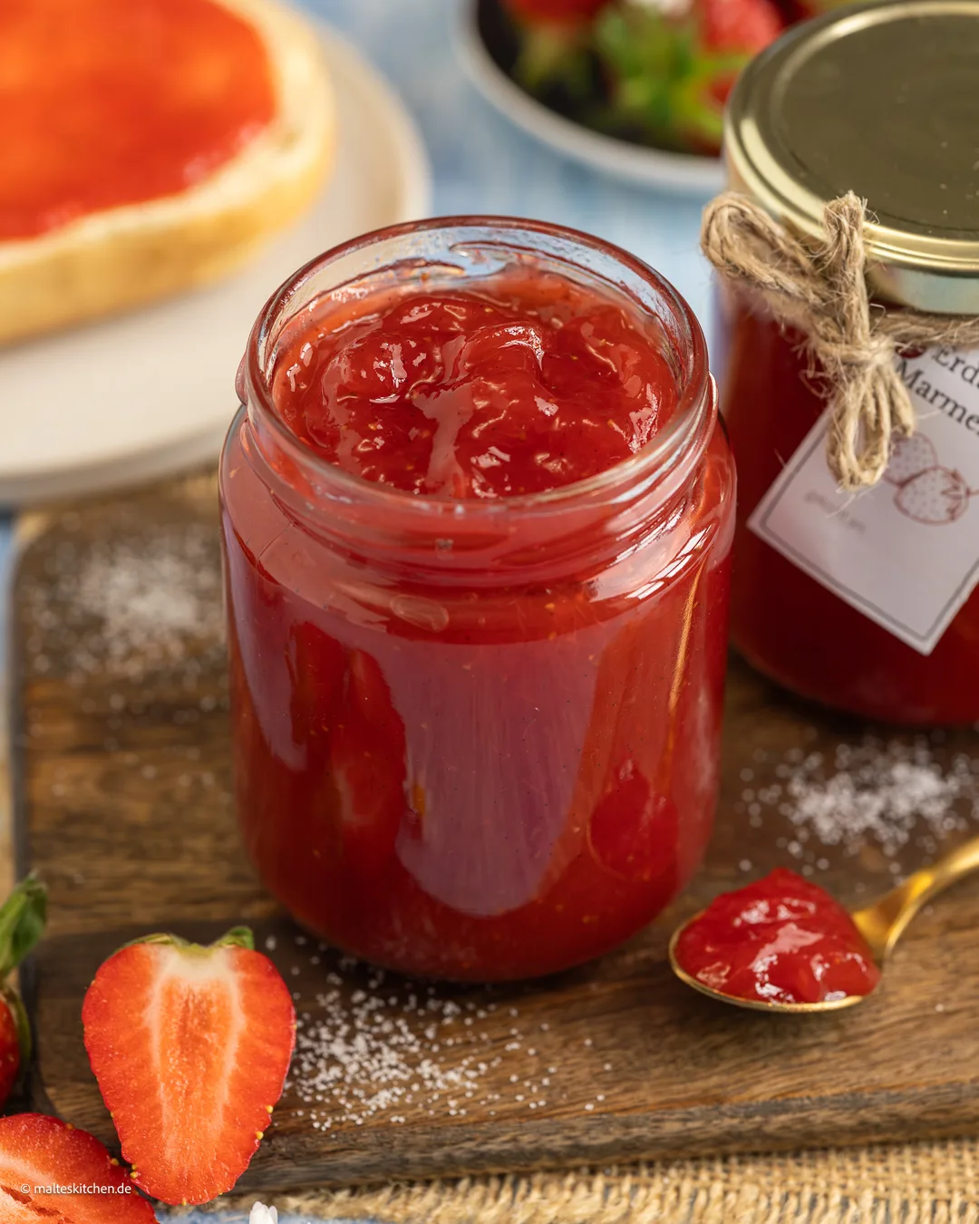 Selbstgemachte Erdbeermarmelade