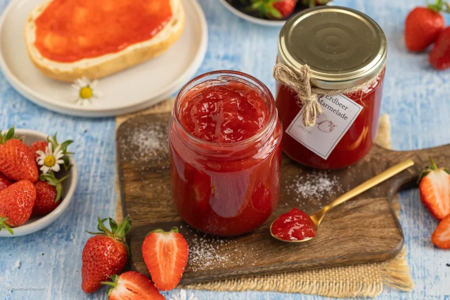 Selbstgemachte Erdbeermarmelade