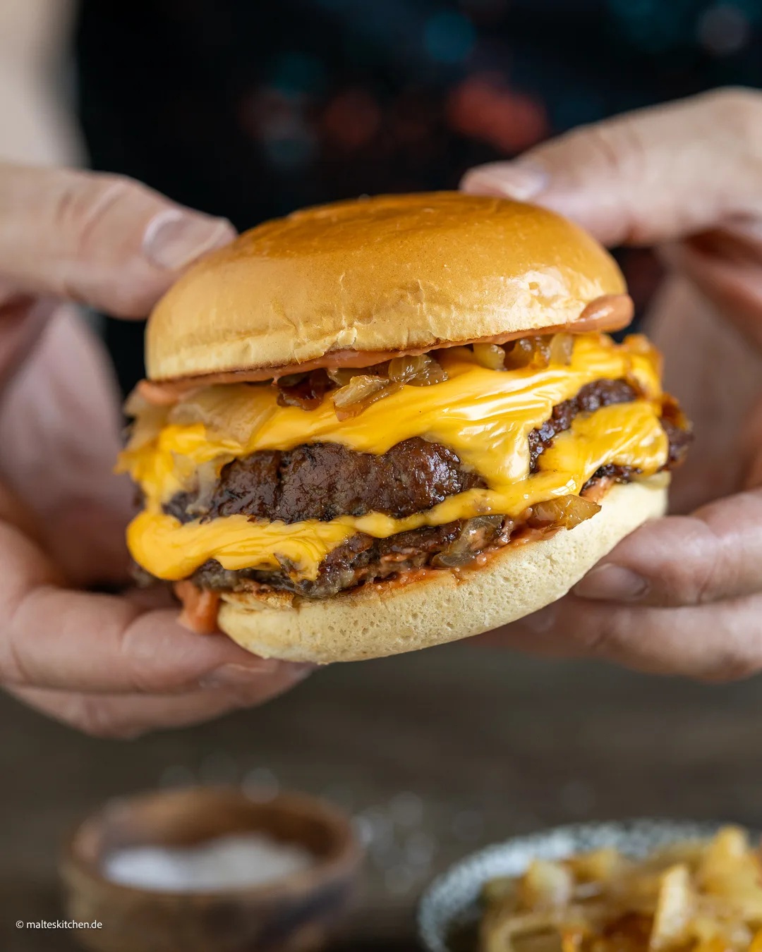Smashed Burger vom Grill