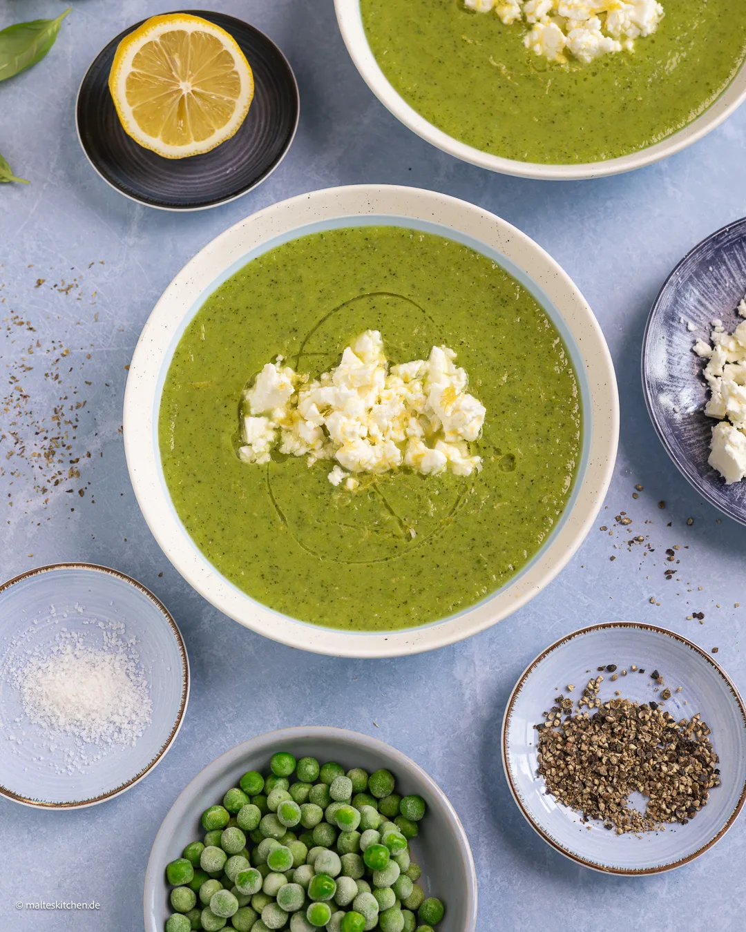 Zucchini-Erbsen-Suppe nach Yotam Ottolenghi