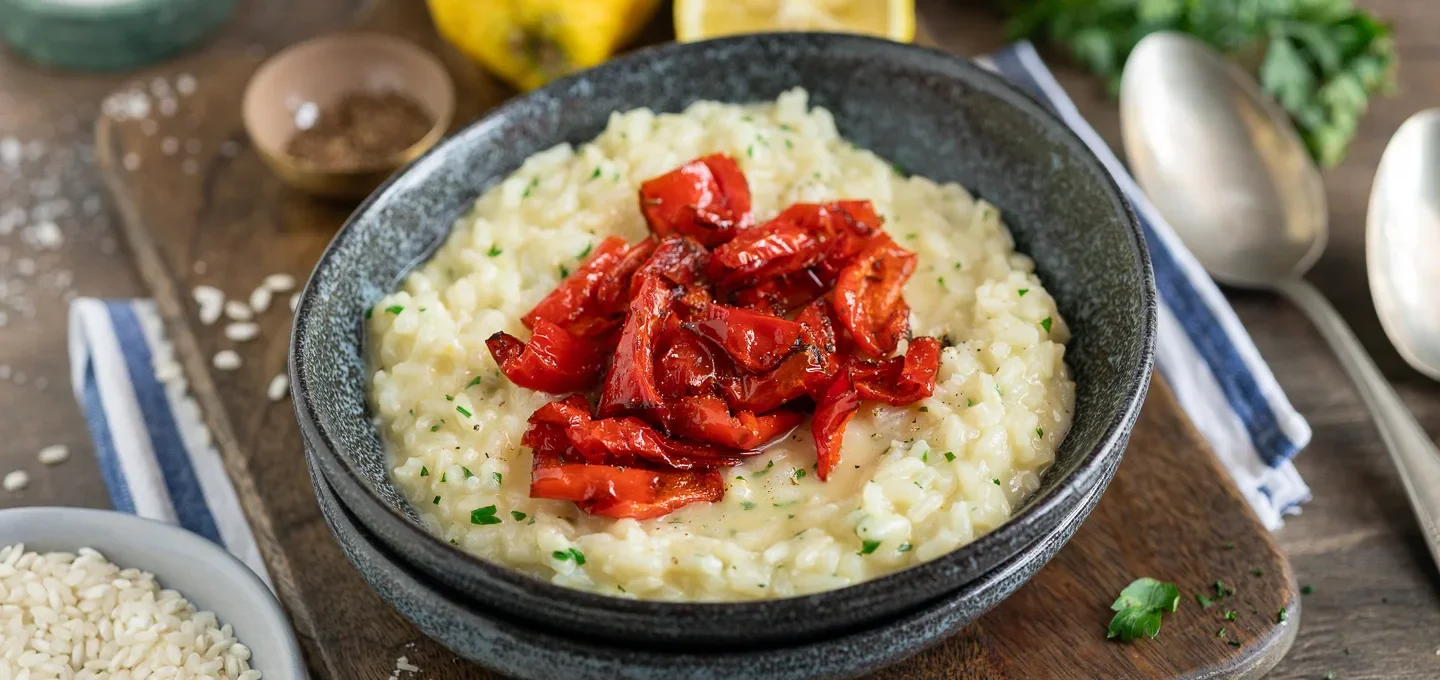 Zitronenrisotto mit Spitzpaprika